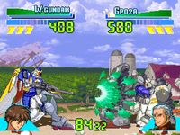 une photo d'Ã©cran de Gundam Battle Assault sur Sony Playstation